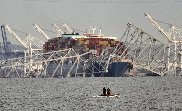Choque de barco carguero causa el derrumbe del puente Francis Scott Key en Baltimore