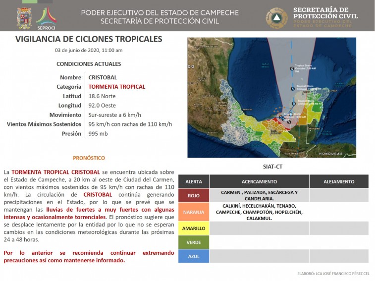 ‘Cristóbal’ causa deslaves, tormentas e inundaciones en Campeche