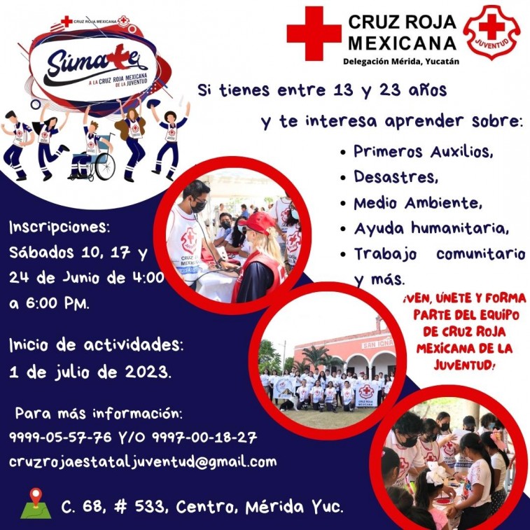 ABRE CONVOCATORIA PARA INGRESAR A CRUZ ROJA MEXICANA DE LA JUVENTUD