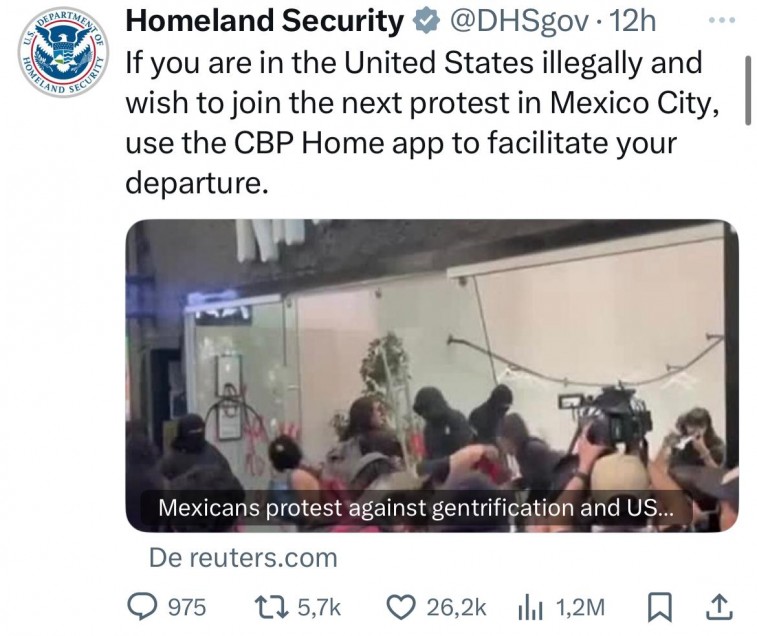 ESTADOS UNIDOS SUGIERE A INDOCUMENTADOS REGRESAR A MÉXICO PARA PROTESTAR POR LA GENTRIFICACIÓN
