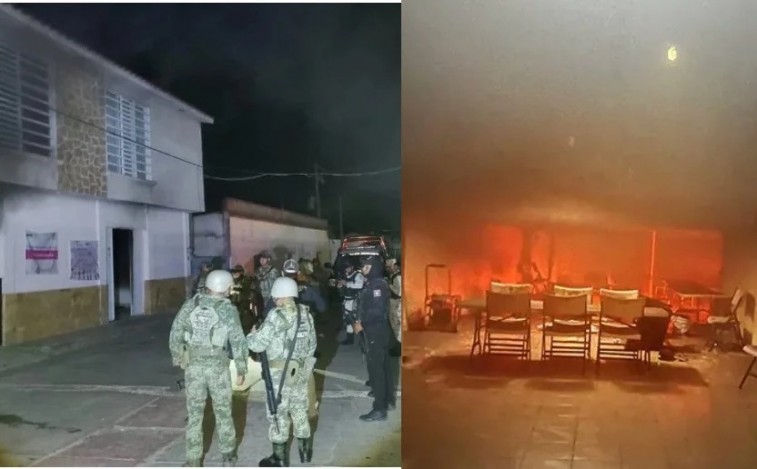 Incendian oficinas del Consejo Municipal Electoral de Chicomuselo, Chiapas