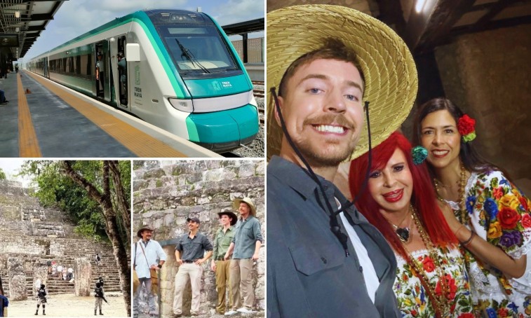 MRBEAST VISITA LA PENÍNSULA DE YUCATÁN Y PODRÍA PUBLICITAR EL TREN MAYA