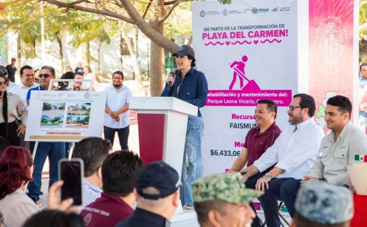 REHABILITAN PARQUE LEONA VICARIO COMO EMBLEMA DE RENOVACIÓN EN PLAYA DEL CARMEN
